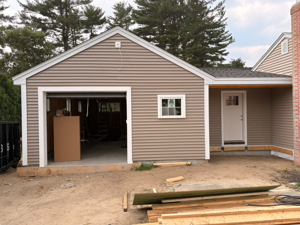 Exterior home renovation project in Tewksbury